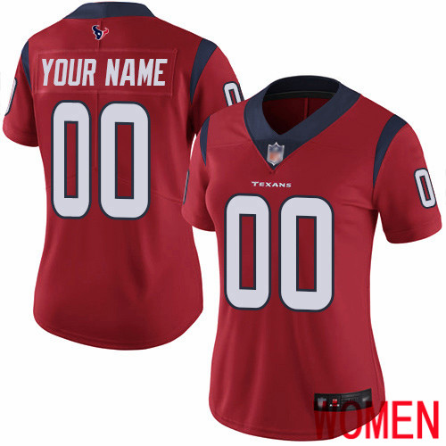 Limited Red Women Alternate Jersey NFL Customized Football Houston Texans Vapor Untouchable